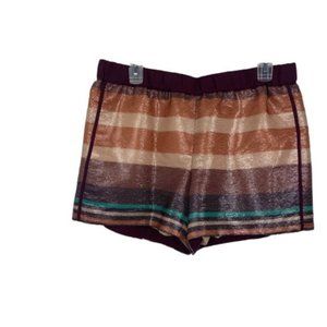 LOFT Sequin Striped Track Shorts Size Medium EUC